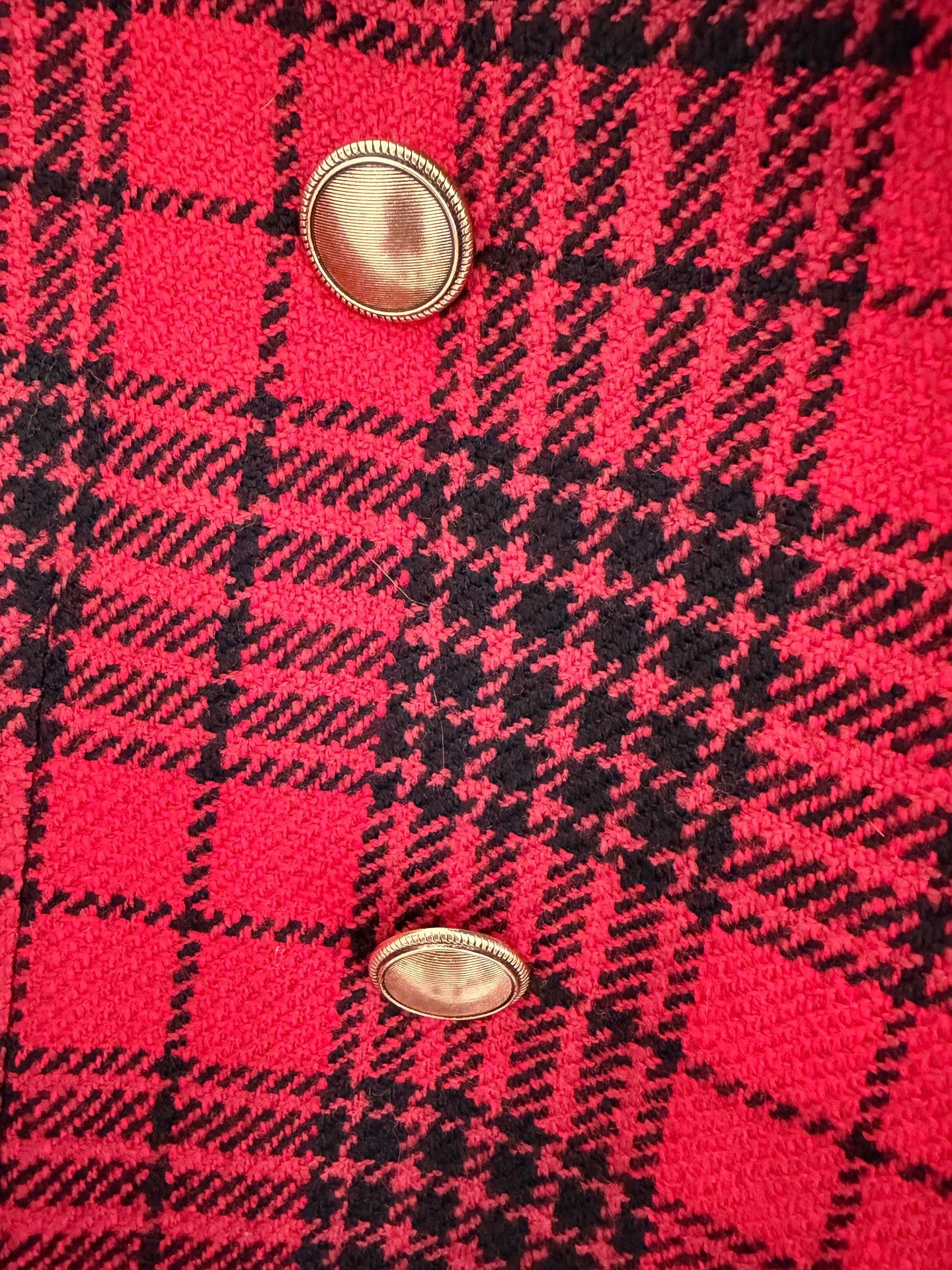 Saint Laurent Paris Saint Laurent Red Black Plaid Blazer Size M / US 6-8 / IT 42-44 - 2 Thumbnail