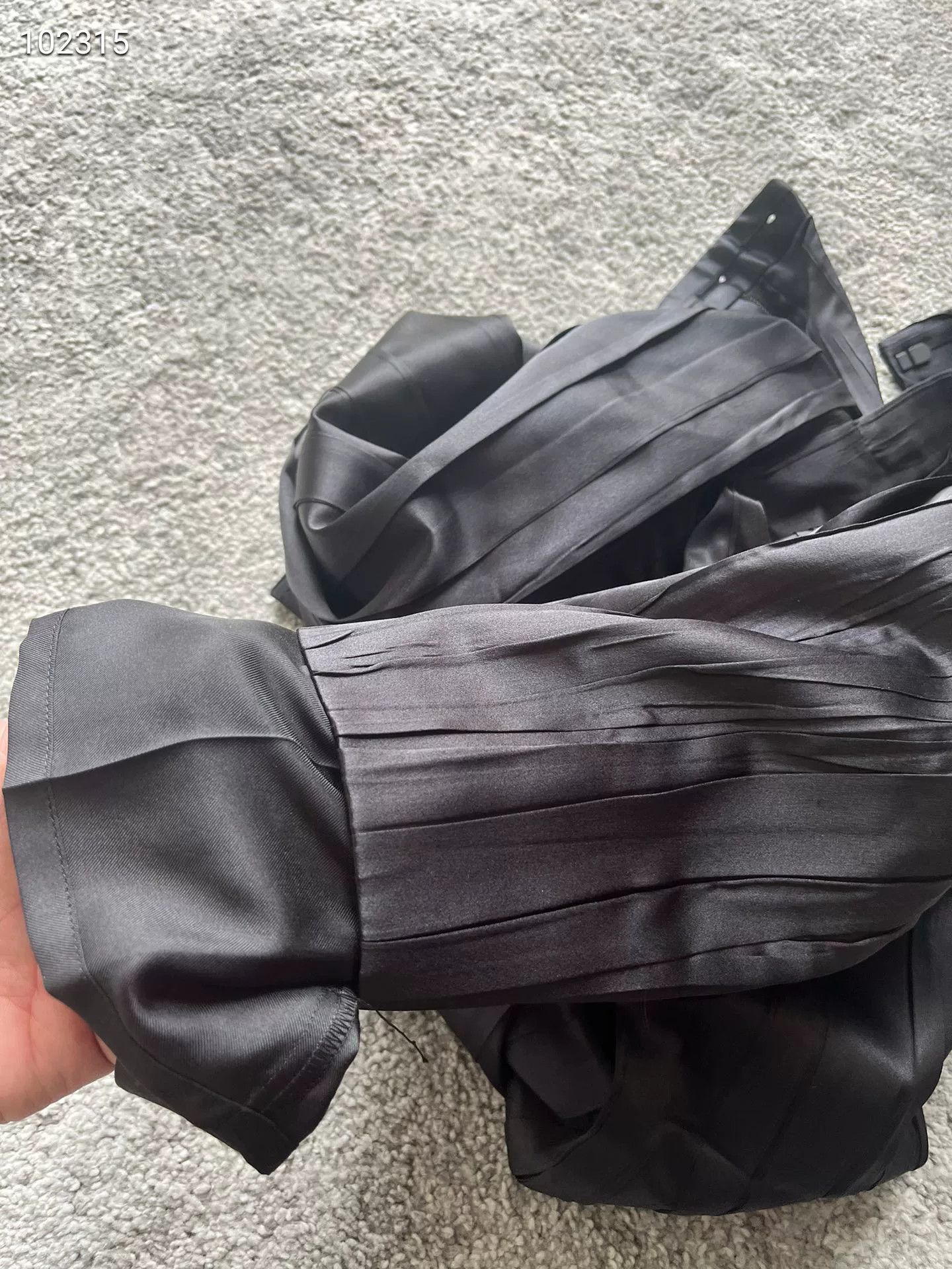 Saint Laurent Paris Saint Laurent Black Striped Silk Trousers Size US 30 / EU 46 - 8 Thumbnail