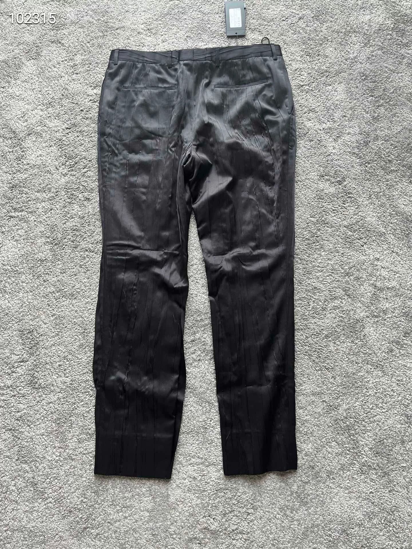 Saint Laurent Paris Saint Laurent Black Striped Silk Trousers Size US 30 / EU 46 - 6 Thumbnail