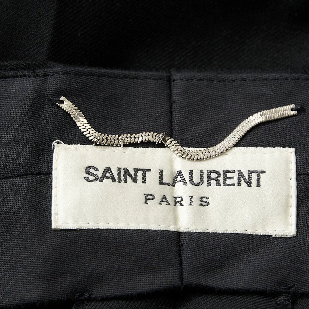 Saint Laurent Paris Saint Laurent Men's Black Wool Trousers Size US 30 / EU 46 - 6 Thumbnail