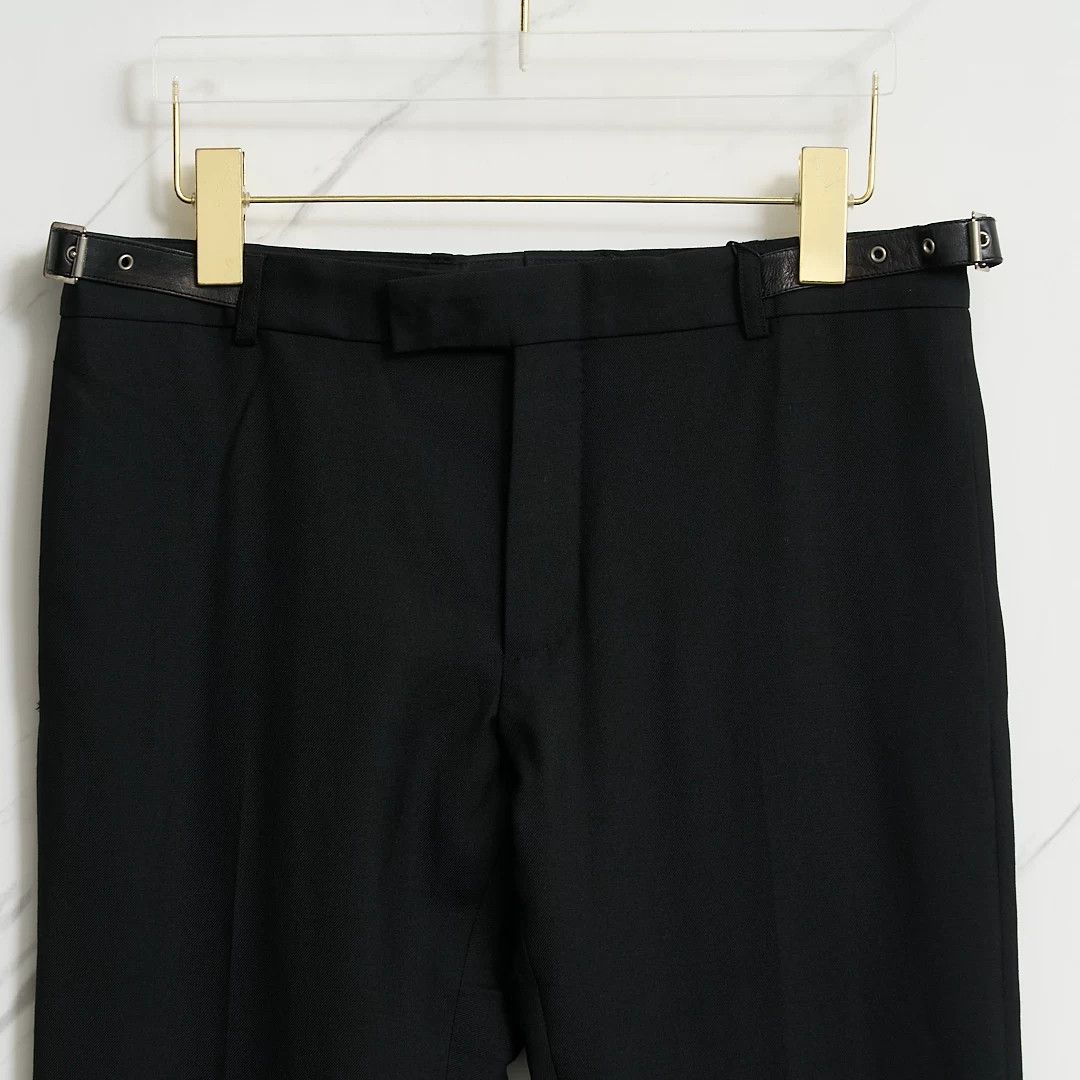 Saint Laurent Paris Saint Laurent Men's Black Wool Trousers Size US 30 / EU 46 - 2 Thumbnail