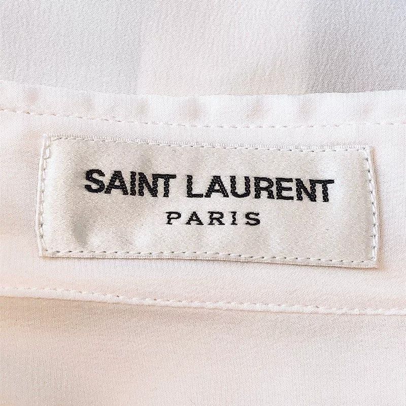 Saint Laurent Paris Saint Laurent White Silk Paris Collar Shirt Size S / US 4 / IT 40 - 6 Thumbnail
