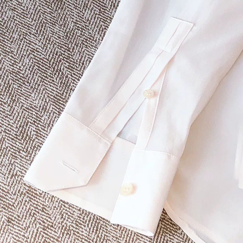 Saint Laurent Paris Saint Laurent White Silk Paris Collar Shirt Size S / US 4 / IT 40 - 4 Thumbnail