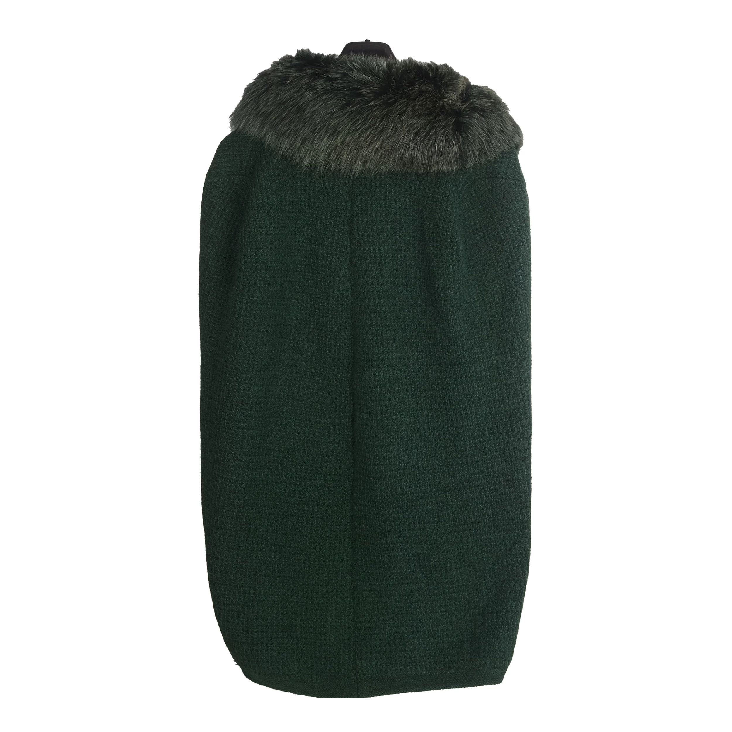 Saint Laurent Paris Saint Laurent Green Fur Collar Coat Size S / US 4 / IT 40 - 2 Thumbnail