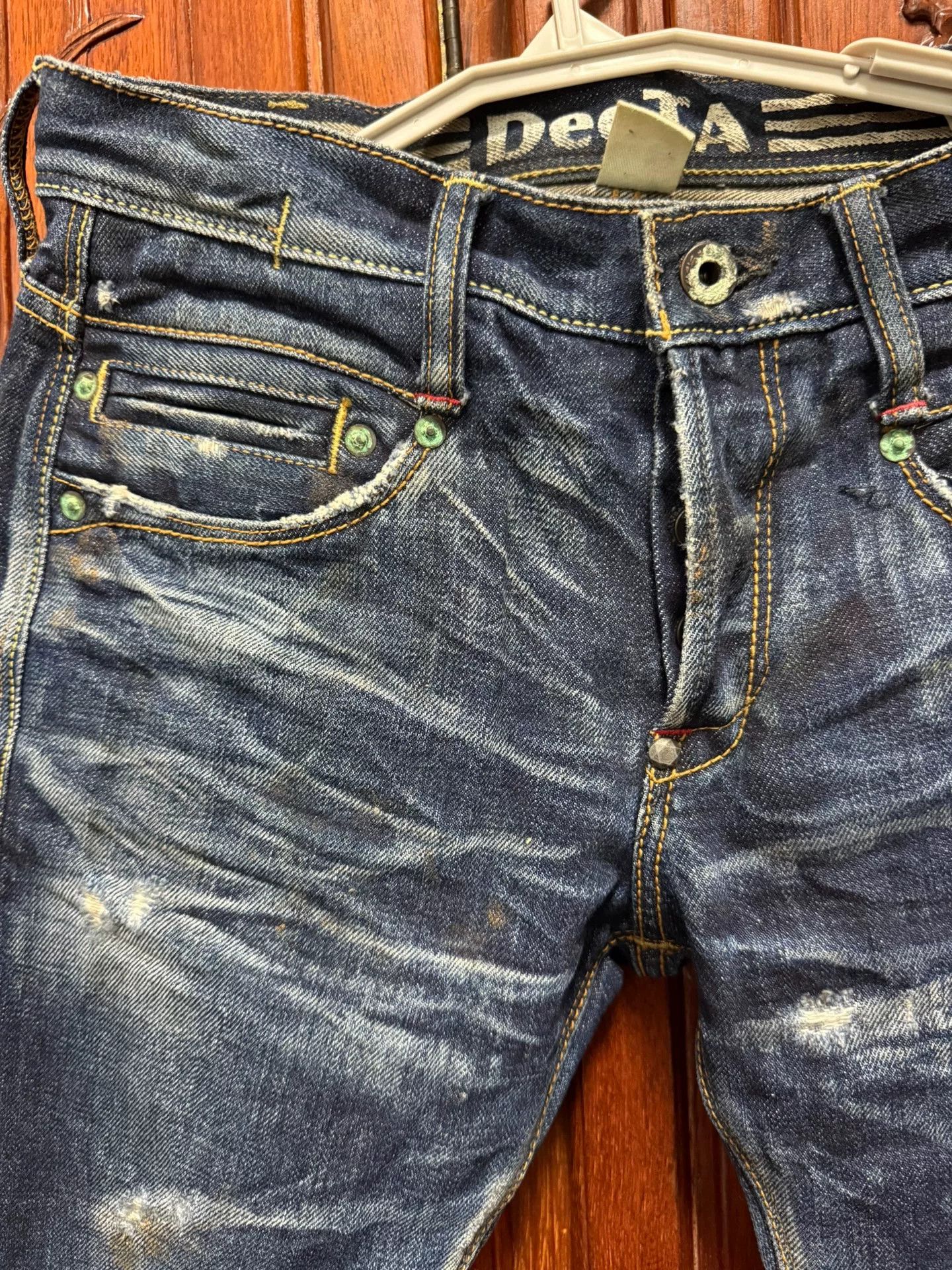 Japanese Brand Men's Okayama Selvedge Straight Slim Jeans Size US 30 / EU 46 - 2 Thumbnail