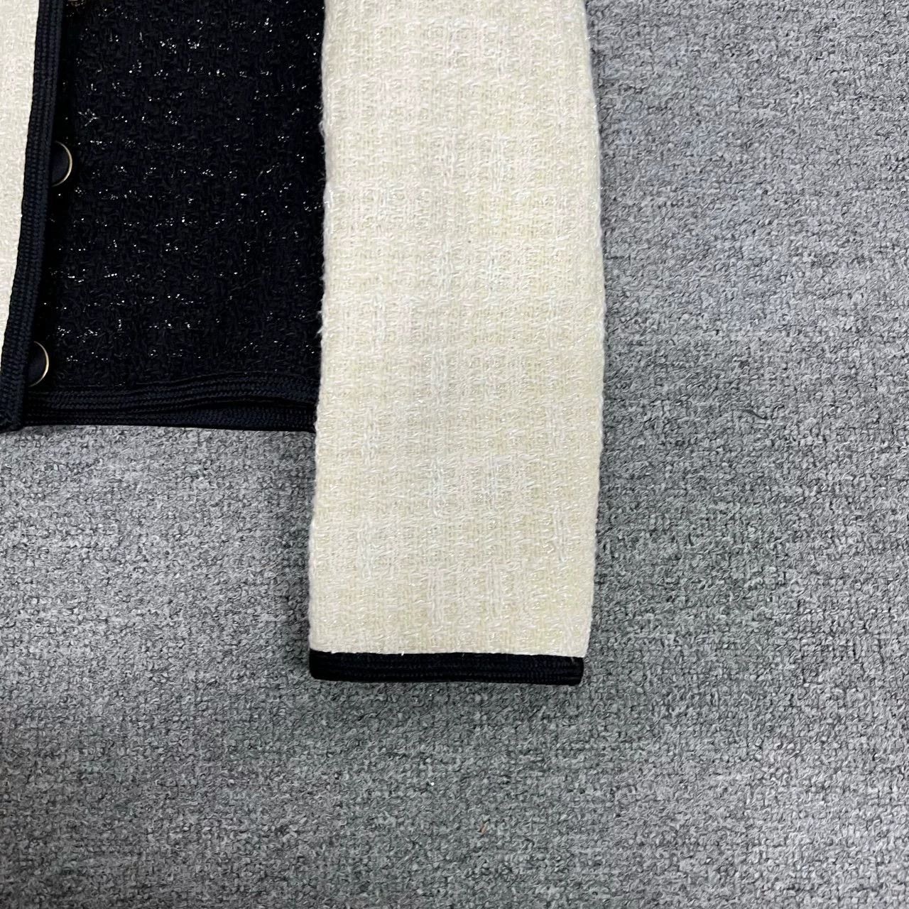 Saint Laurent Paris Saint Laurent Black White Tweed Jacket Size XXS / US 00 / IT 34 - 4 Thumbnail