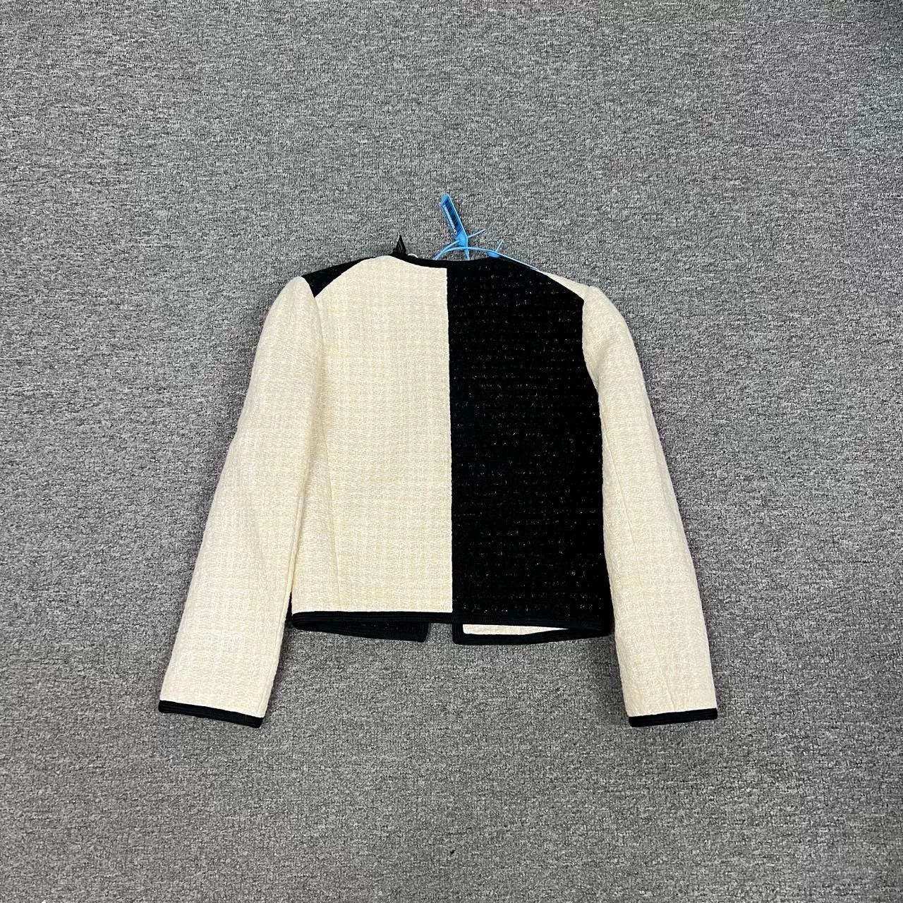 Saint Laurent Paris Saint Laurent Black White Tweed Jacket Size XXS / US 00 / IT 34 - 2 Thumbnail