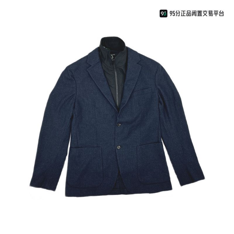 Ermenegildo Zegna Ermenegildo Zegna FW21 Men's Double-Layer Collar Suit Jacket Size US M / EU 48-50 / 2 - 3 Thumbnail