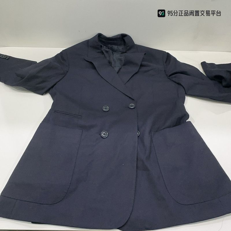 Ermenegildo Zegna Zegna Men's Solid Double-Breasted Lapel Blazer Size US S / EU 44-46 / 1 - 7 Thumbnail