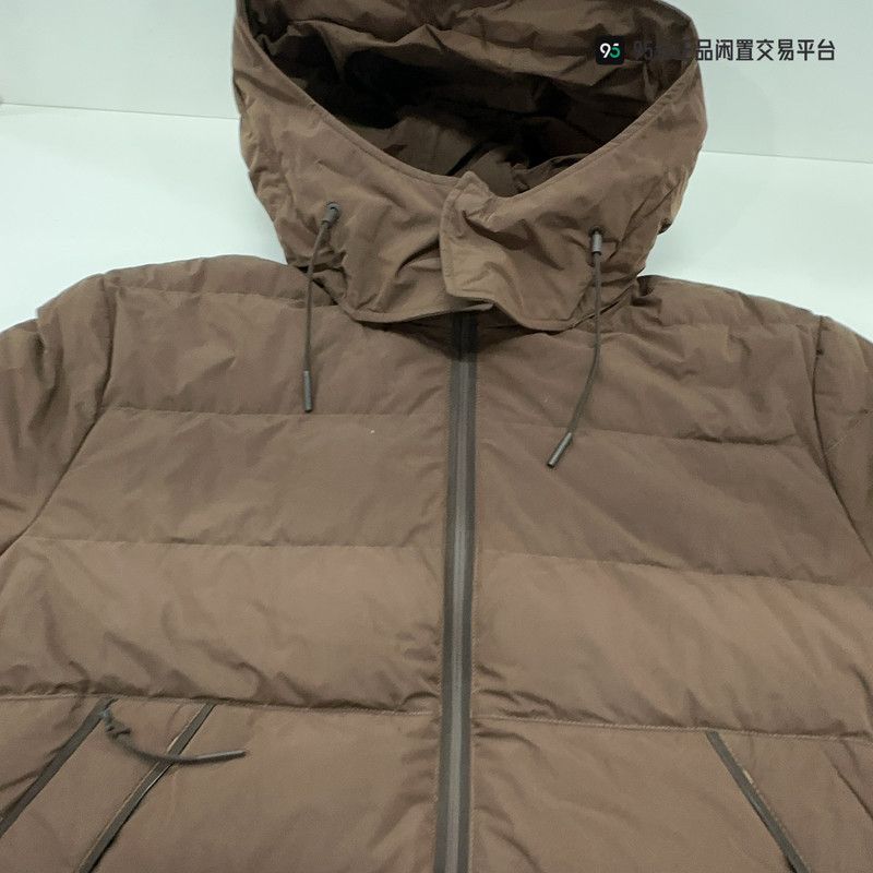 Ermenegildo Zegna Ermenegildo Zegna Solid Hooded Zip Down Jacket Size US L / EU 52-54 / 3 - 2 Thumbnail