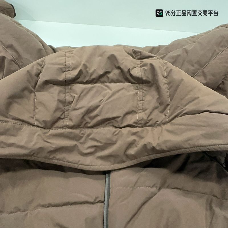 Ermenegildo Zegna Ermenegildo Zegna Solid Hooded Zip Down Jacket Size US L / EU 52-54 / 3 - 8 Thumbnail