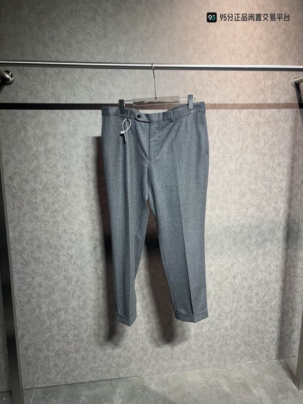 Ermenegildo Zegna Zegna Men's Solid Gray Long Suit Pants Size US 36 / EU 52 - 3 Thumbnail