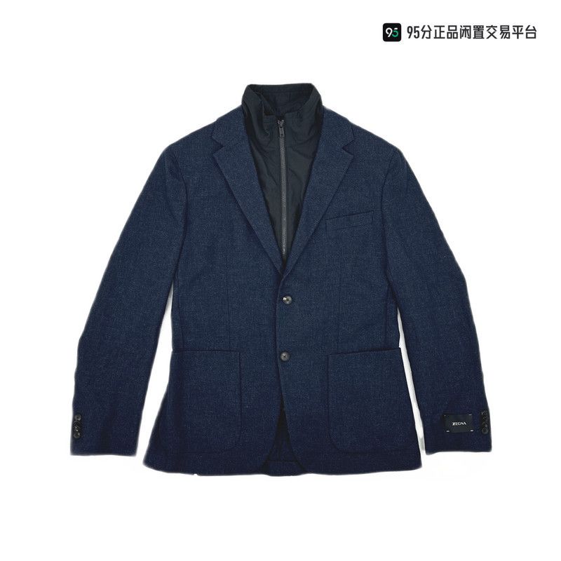 Ermenegildo Zegna Ermenegildo Zegna FW21 Double-Layer Collar Single-Breasted Blazer Size US M / EU 48-50 / 2 - 2 Thumbnail