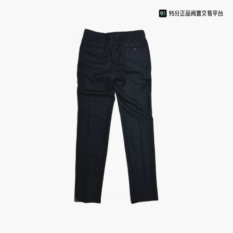 Ermenegildo Zegna Zegna Men's Solid Wool Thick Casual Trousers Size US 30 / EU 46 - 2 Thumbnail