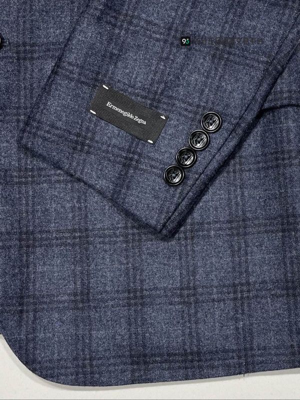 Ermenegildo Zegna Zegna Men's Check Wool Single Blazer Size US M / EU 48-50 / 2 - 6 Thumbnail