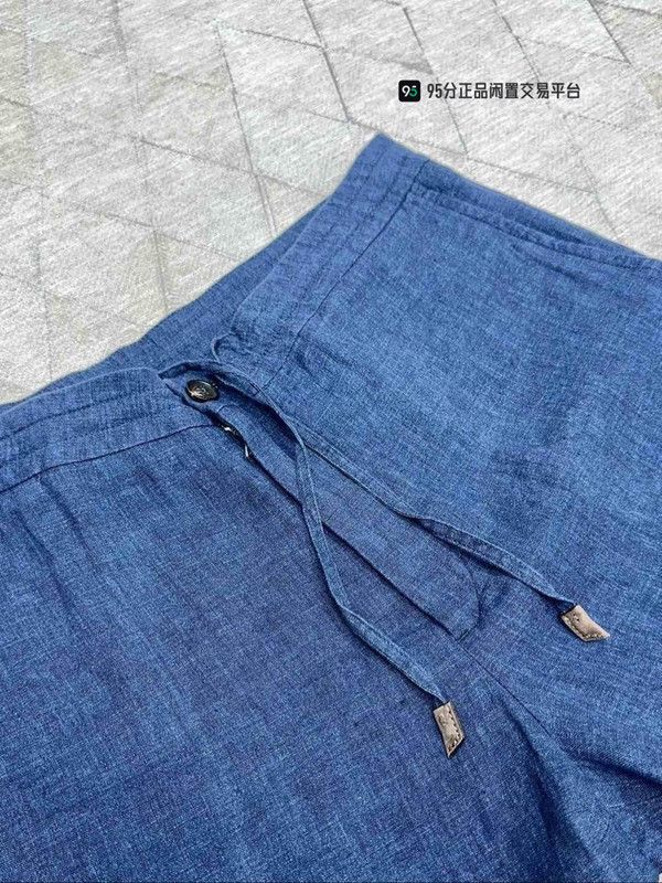 Ermenegildo Zegna Zegna Men's Solid Drawstring Linen Shorts Size US 34 / EU 50 - 6 Thumbnail