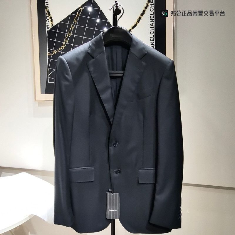 Ermenegildo Zegna Zegna Men's Dark Blue Pinstripe Suit Size US M / EU 48-50 / 2 - 6 Thumbnail