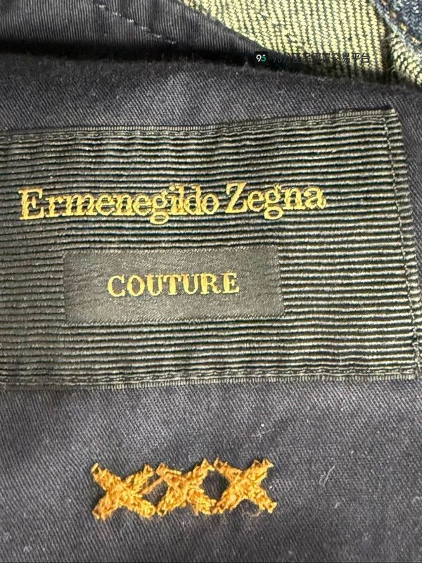Ermenegildo Zegna Ermenegildo Zegna Unisex Single-Breasted Denim Jacket Size US M / EU 48-50 / 2 - 5 Thumbnail