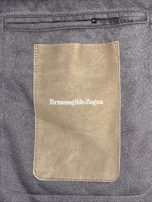 Ermenegildo Zegna Zegna Unisex Cashmere Navy Coat Size US L / EU 52-54 / 3 - 3 Thumbnail