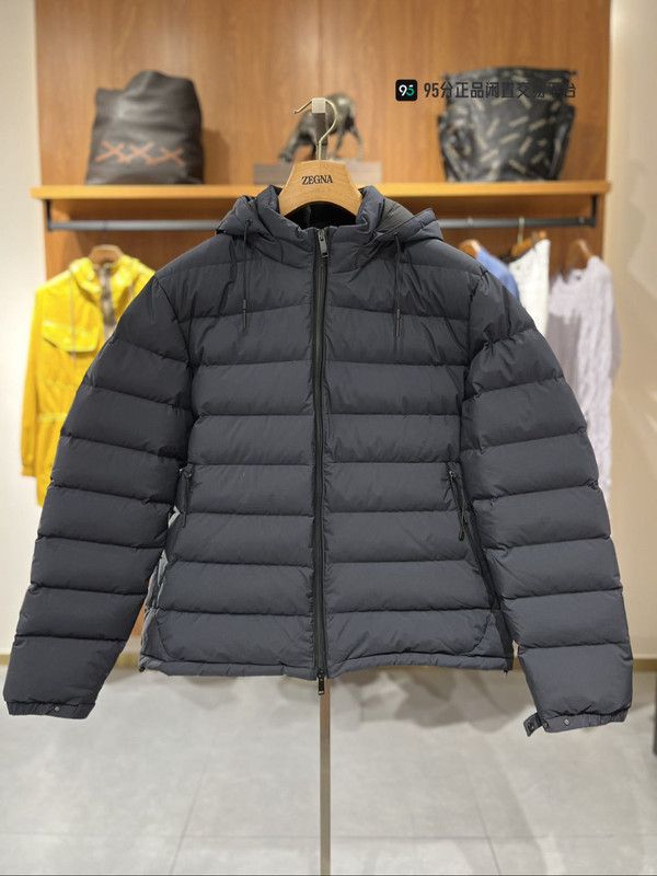 Ermenegildo Zegna Zegna Stratos Solid Zip Windproof Down Jacket Size US L / EU 52-54 / 3 - 5 Thumbnail