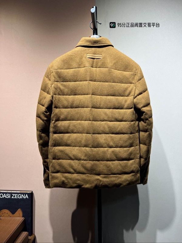 Ermenegildo Zegna Zegna Men's Solid Long-Sleeve Down Jacket Size US S / EU 44-46 / 1 - 5 Thumbnail