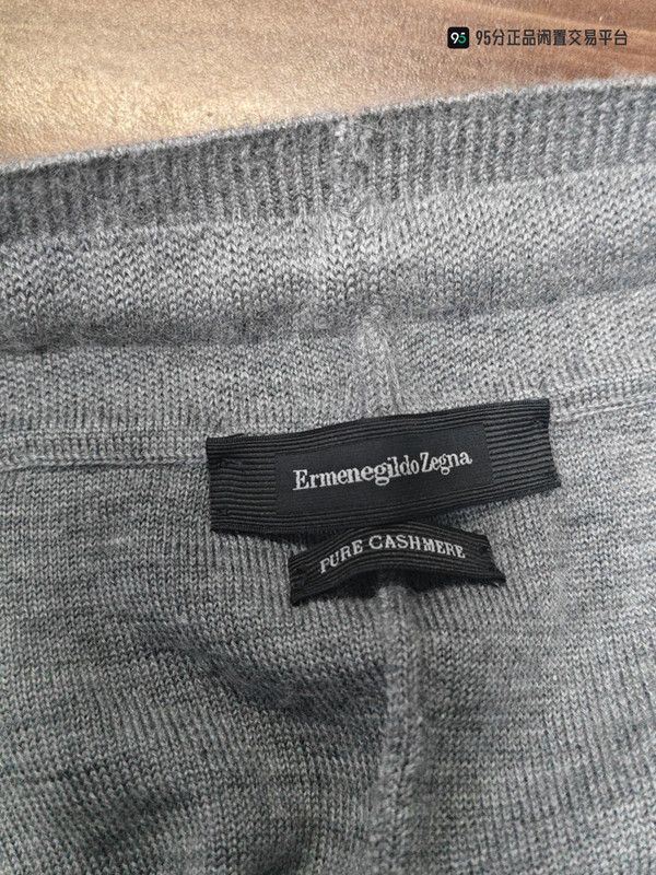 Ermenegildo Zegna Zegna Men's Gray Pleated Drawstring Knit Sweatpants Size US 32 / EU 48 - 3 Thumbnail