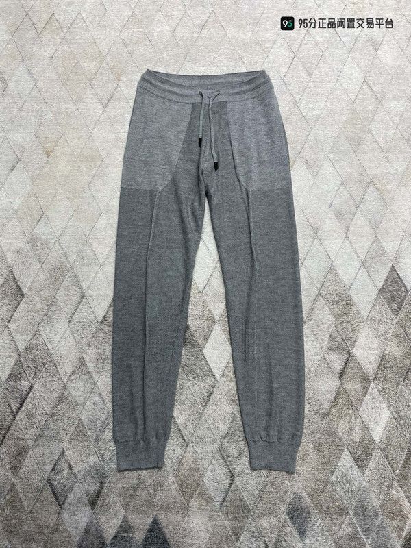 Ermenegildo Zegna Zegna Men's Gray Pleated Drawstring Knit Sweatpants Size US 32 / EU 48 - 2 Thumbnail