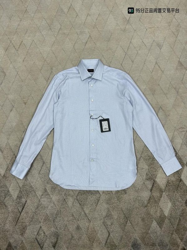 Ermenegildo Zegna Zegna Men's White Long-Sleeve Business Shirt Size US XL / EU 56 / 4 - 2 Thumbnail