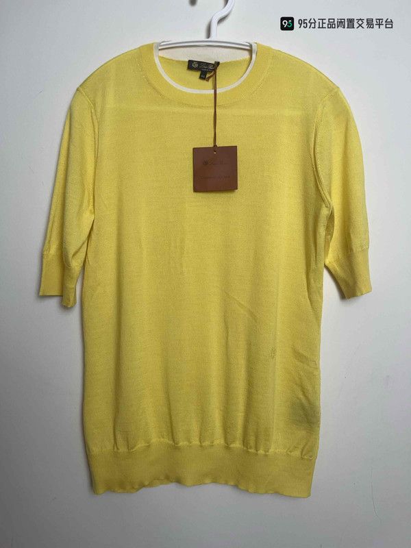 Loro Piana Loro Piana Round Neck Knit Short-Sleeve Unisex Top Size US S / EU 44-46 / 1 - 2 Thumbnail