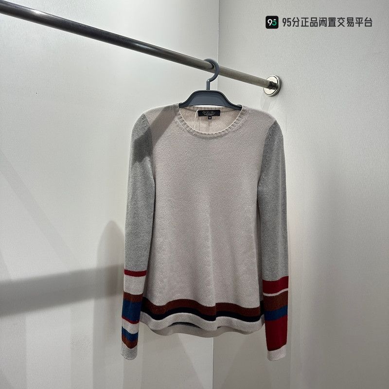 Loro Piana Loro Piana Unisex Pure Cashmere Color Block Sweater Size US XXS / EU 40 - 4 Thumbnail