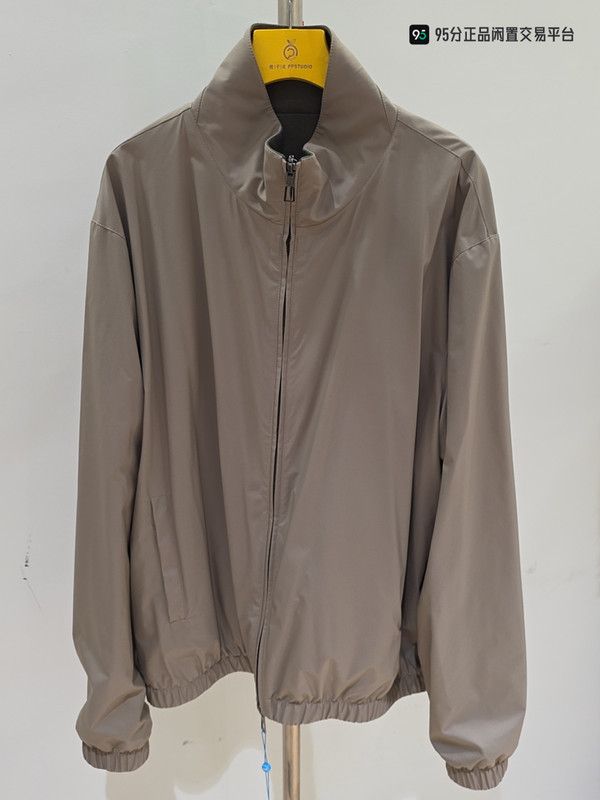 Loro Piana Loro Piana Men's Solid Stand-Collar Zip Jacket Size US L / EU 52-54 / 3 - 3 Thumbnail