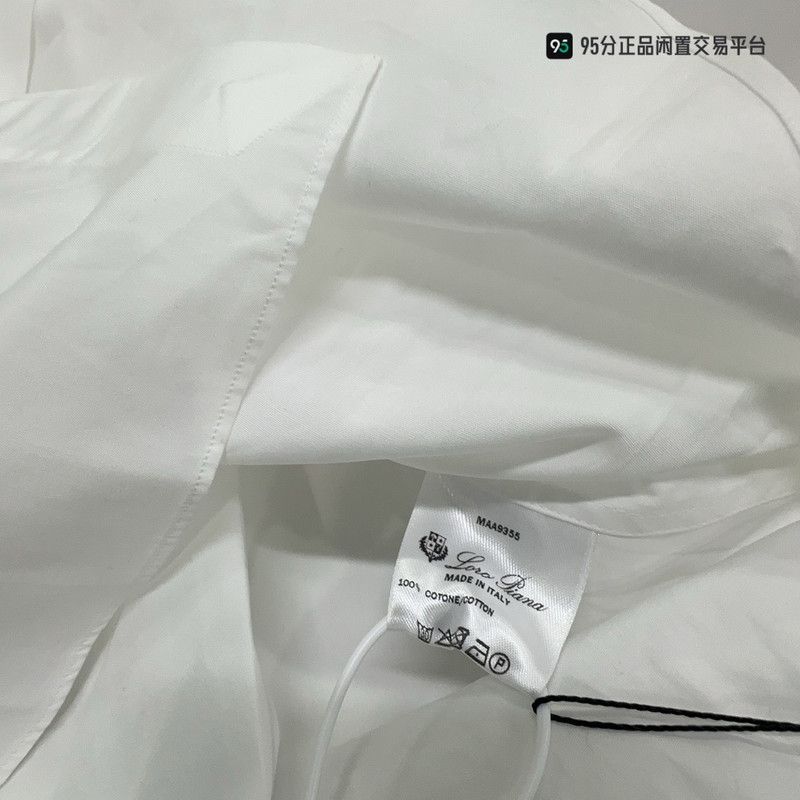 Loro Piana Loro Piana Men's Classic White Button-Up Shirt Size US S / EU 44-46 / 1 - 2 Thumbnail