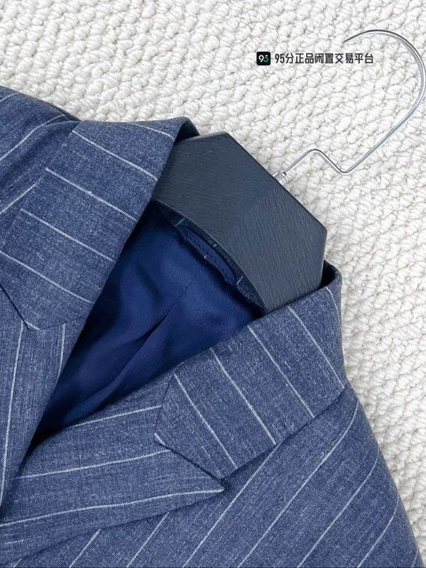 Brunello Cucinelli Brunello Cucinelli Men's Pinstripe Double-Breasted Jacket Size US XXS / EU 40 - 3 Thumbnail