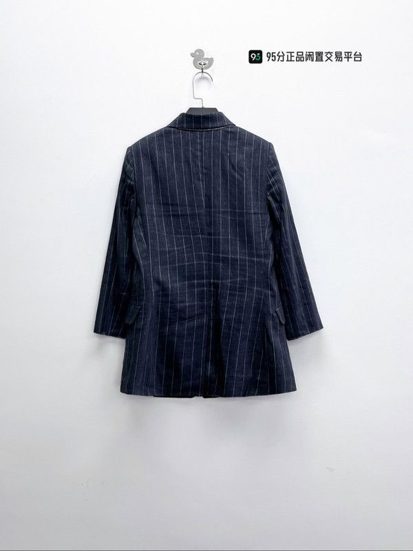 Brunello Cucinelli Brunello Cucinelli Men's Pinstripe Double-Breasted Jacket Size US XXS / EU 40 - 2 Thumbnail