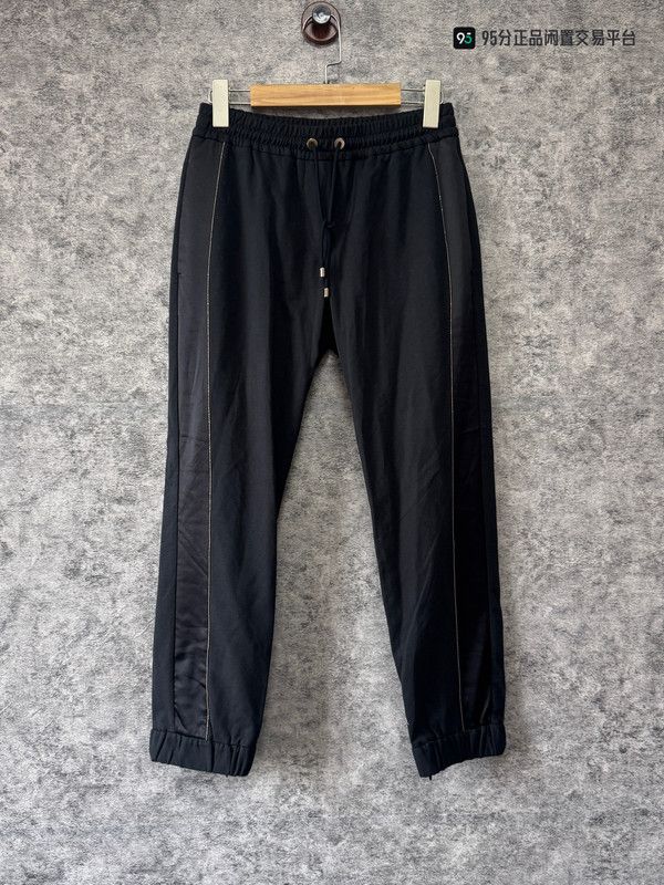 Brunello Cucinelli Brunello Cucinelli Men's Black Drawstring Casual Pants Size US 28 / EU 44 - 3 Thumbnail