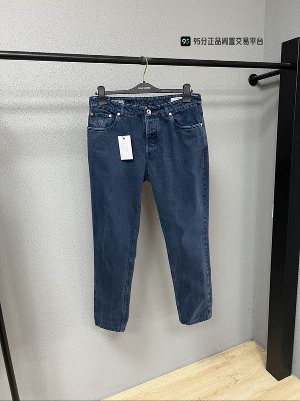 Brunello Cucinelli Brunello Cucinelli Unisex Slim Fit Blue Jeans Size US 30 / EU 46 - 5 Thumbnail