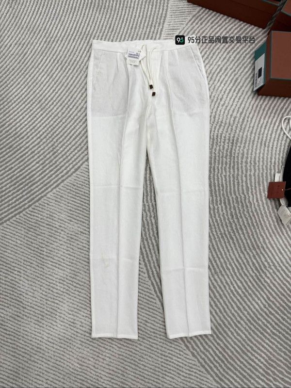 Brunello Cucinelli Brunello Cucinelli SS23 Men's White Casual Pants Size US 30 / EU 46 - 4 Thumbnail