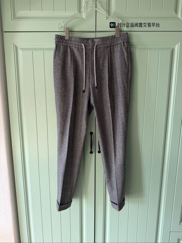 Brunello Cucinelli Brunello Cucinelli Men's Elastic Waist Casual Pants Size US 30 / EU 46 - 3 Thumbnail