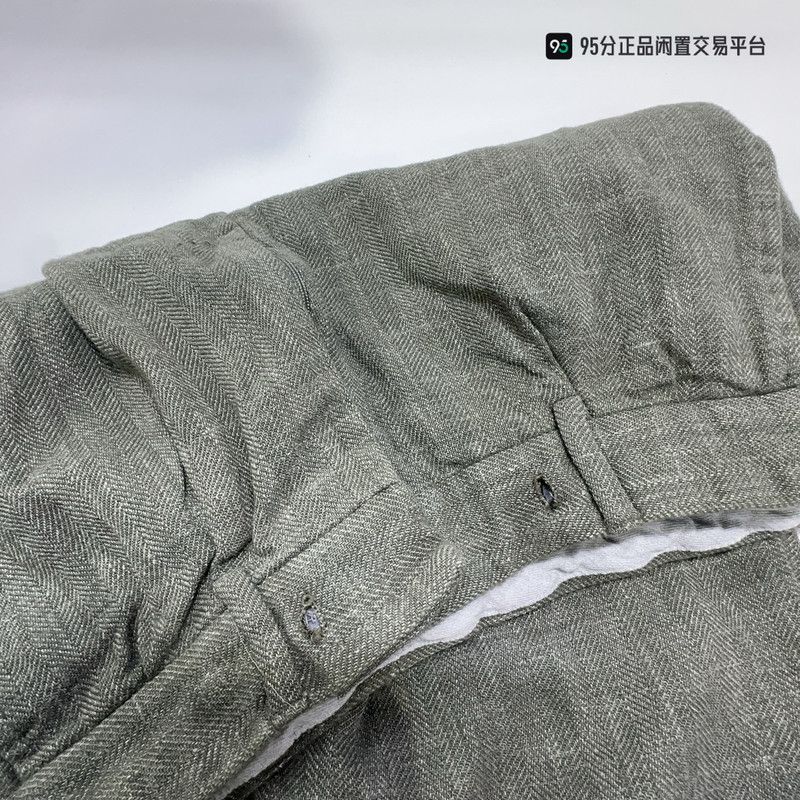 Brunello Cucinelli Brunello Cucinelli Green Straight-Leg Casual Pants Size US 28 / EU 44 - 6 Thumbnail