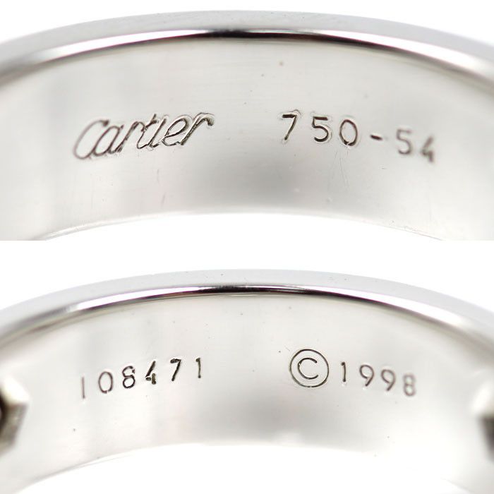 Cartier Cartier Cartier Love Au750 White Gold Diamond Ring Size 14 Precious Metal Ring DUTY FREE for USA Size ONE SIZE - 5 Thumbnail