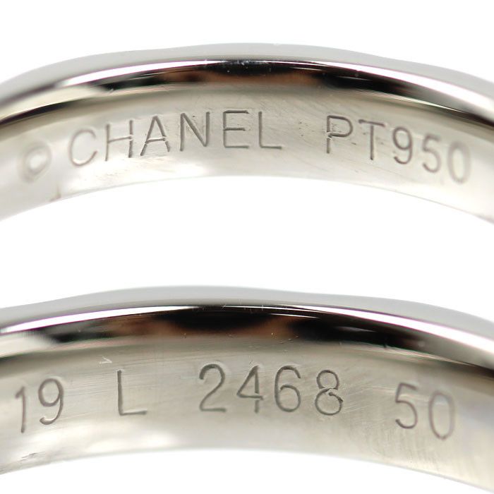 Chanel Chanel Chanel Matelasse Pt950 Platinum Diamond Ring Size 50 Precious Metal Ring DUTY FREE for USA Size ONE SIZE - 5 Thumbnail