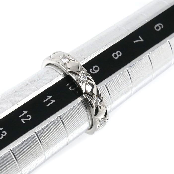 Chanel Chanel Chanel Matelasse Pt950 Platinum Diamond Ring Size 50 Precious Metal Ring DUTY FREE for USA Size ONE SIZE - 6 Thumbnail