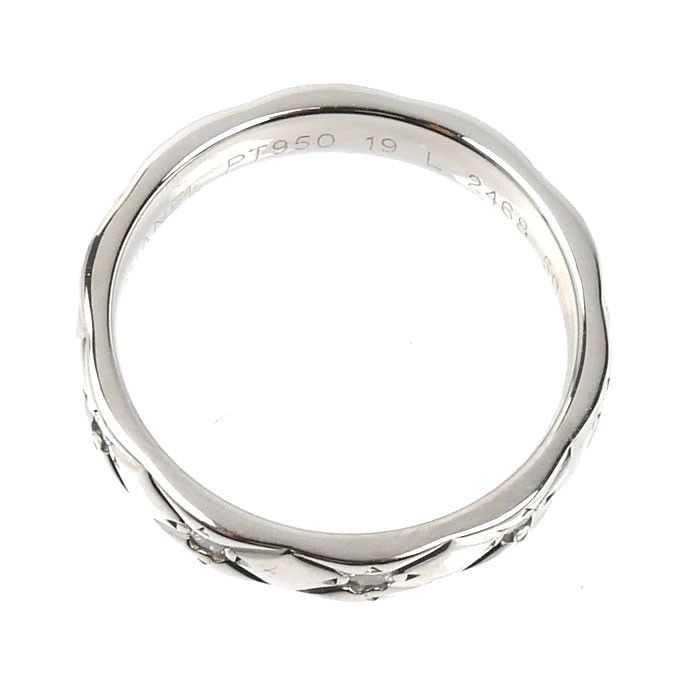 Chanel Chanel Chanel Matelasse Pt950 Platinum Diamond Ring Size 50 Precious Metal Ring DUTY FREE for USA Size ONE SIZE - 4 Thumbnail