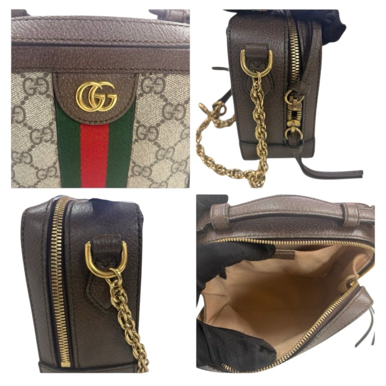 Gucci Gucci Gucci Ophidia GG Supreme Canvas Leather Shoulder Bag Textile Shoulder Bag 602576 DUTY FREE for USA Size ONE SIZE - 8 Thumbnail