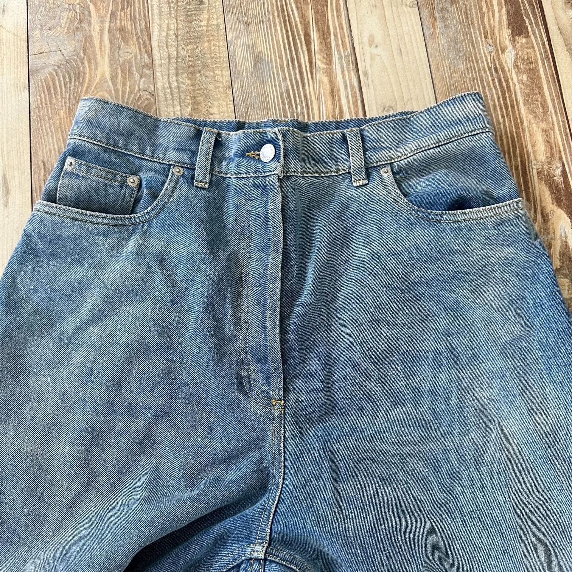 Prada Prada Blue Triangle Logo Washed Jeans Size US 30 / EU 46 - 3 Thumbnail