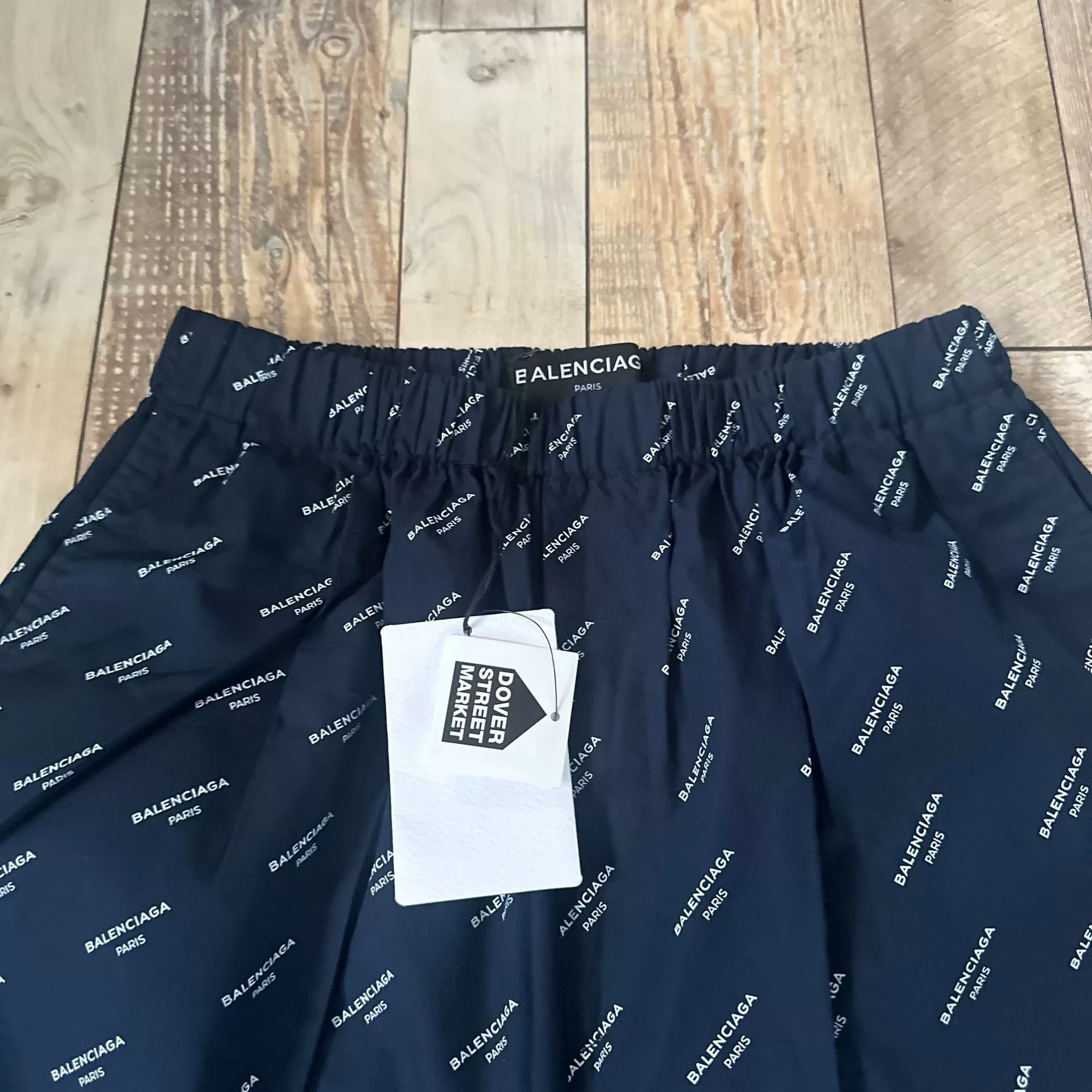 Balenciaga Balenciaga Blue Logo Print Shorts Size US 30 / EU 46 - 4 Thumbnail