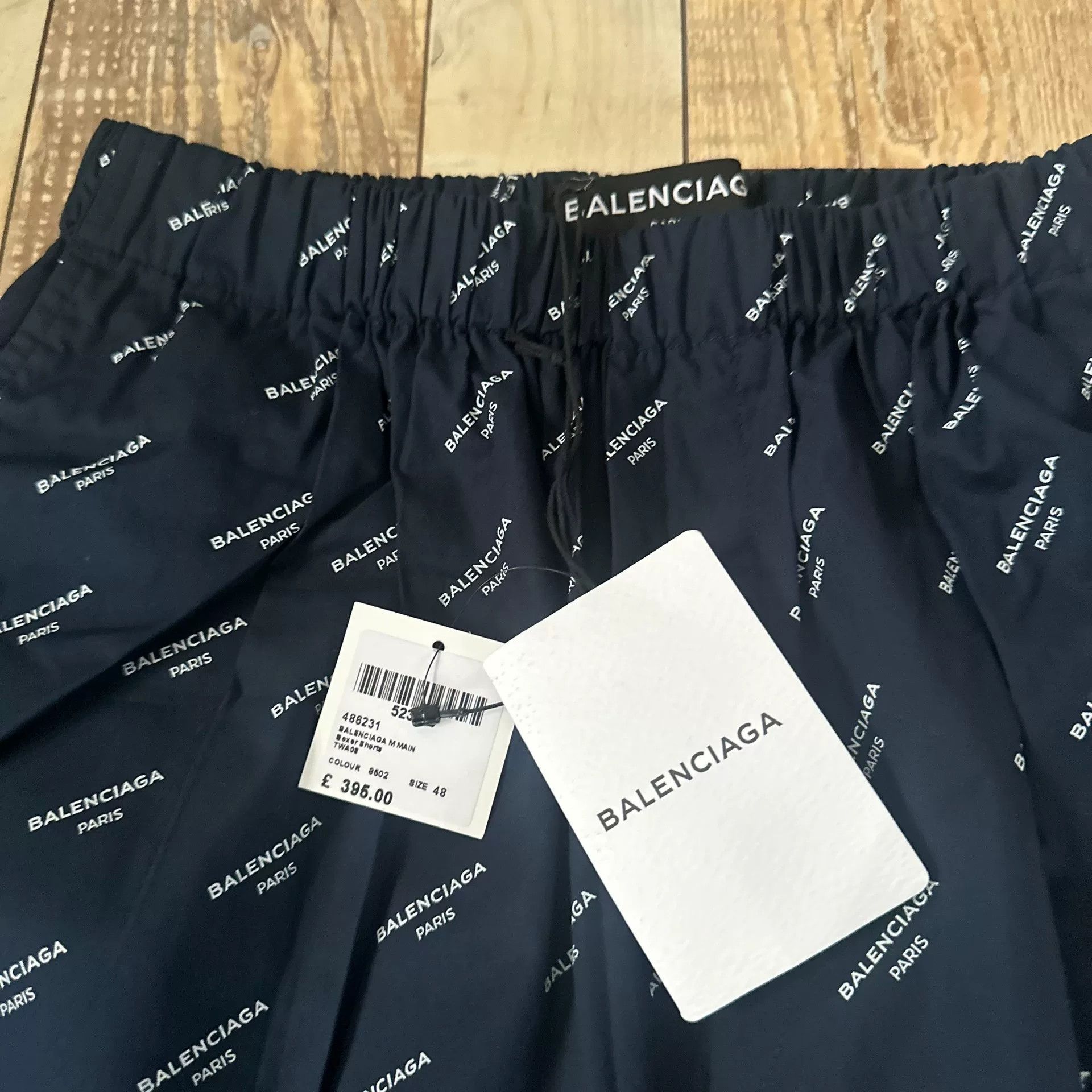 Balenciaga Balenciaga Blue Logo Print Shorts Size US 30 / EU 46 - 6 Thumbnail