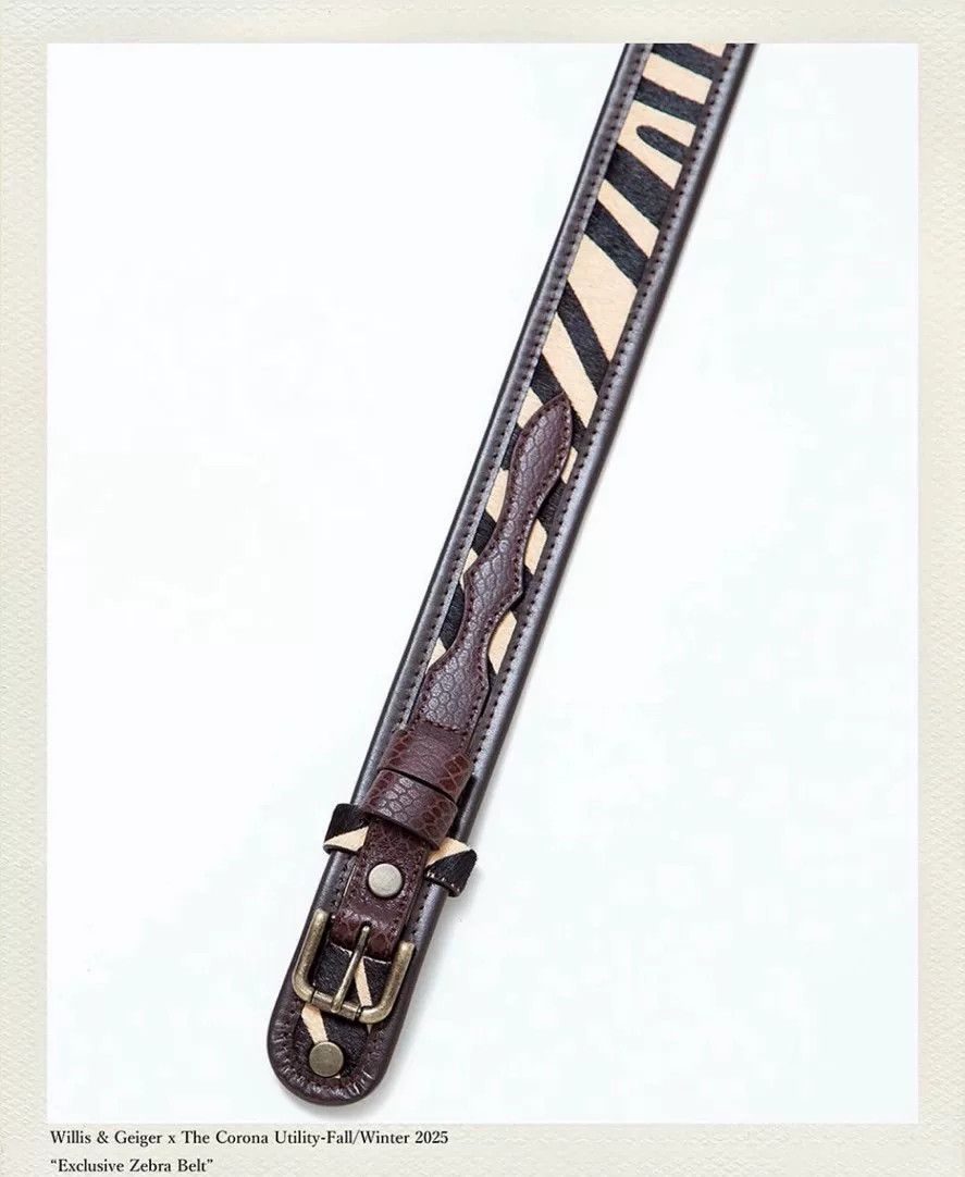 Japanese Brand Corona Utility Zebra Horsehair Belt Size ONE SIZE - 5 Thumbnail