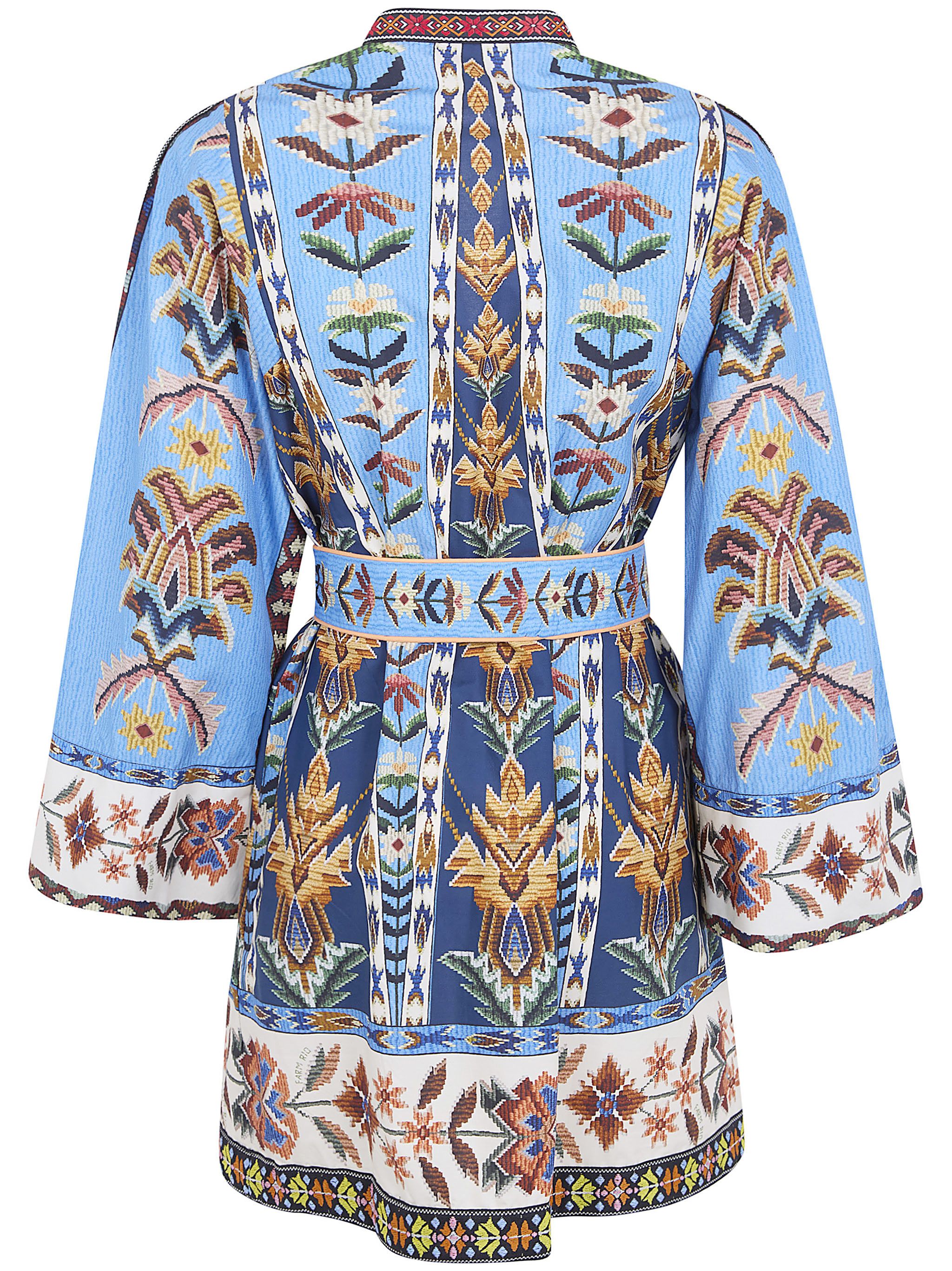 Farm Rio EMBROIDERED TAPESTRY MINI DRESS Size S / US 4 / IT 40 - 2 Thumbnail