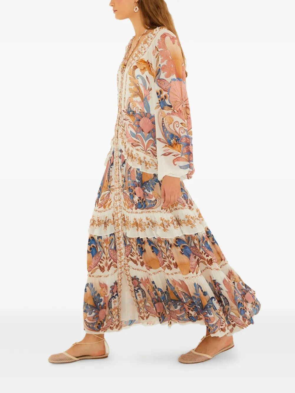 Farm Rio BRAID DETAILS LONG DRESS Size S / US 4 / IT 40 - 5 Thumbnail